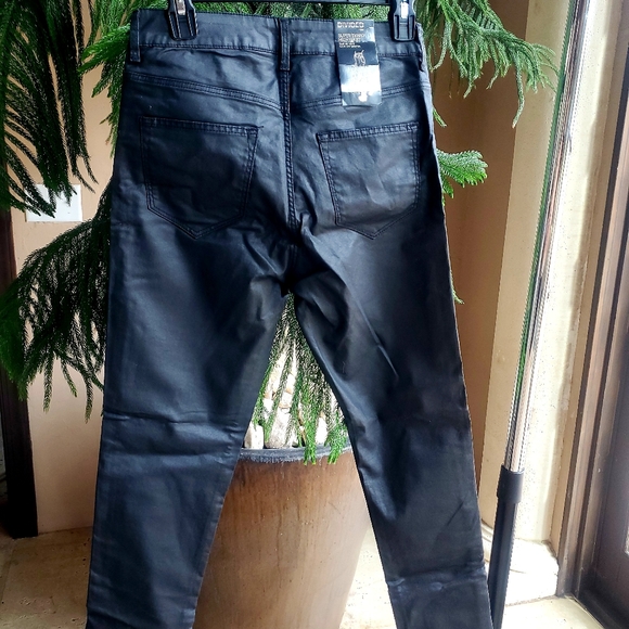 H&M Faux Leather High Waisted Skinny Jeans - Picture 2 of 4